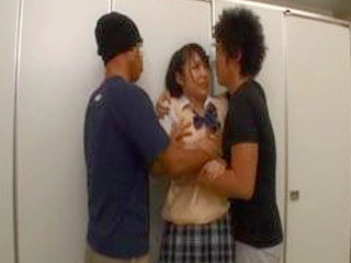 JAV Teen Wild Encounter - Fucking a Nippon girl in a Public Toilet Surprise